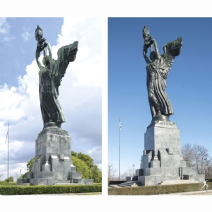 Monumento alla Vittoria Alata. Colle della Maddalena, Comune di Torino, prima e dopo il restauro